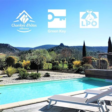 Villa Font Vive - Chambres D'Hotes Eco-Labellisees Avec Cuisine - Confort, Calme Et Vue Exceptionnels ! Grospierres Kültér fotó