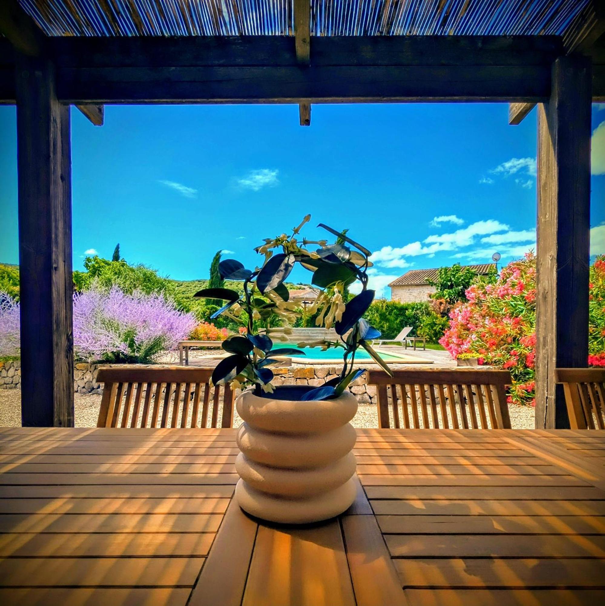 Villa Font Vive - Chambres D'Hotes Eco-Labellisees Avec Cuisine - Confort, Calme Et Vue Exceptionnels ! Grospierres Kültér fotó